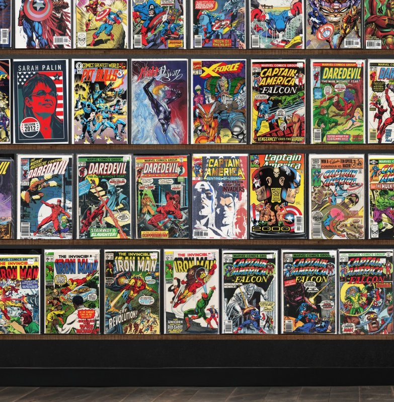 Huge Lot 140+ Comics with Captain America, Daredevil, Cable, Iron Man & More!