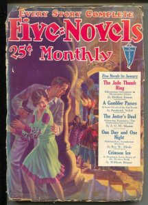 Five-Novels Monthly 1/1930-Hooded menace-Mystery-adventure-horror-thrills-rom...