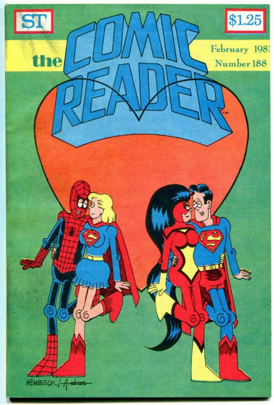 COMIC READER #188, VF+, Spider-man, Superman, Fanzine, 1981, more in store