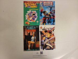 4 Topps Comics #1 1 Scorn + #0 Secret City Saga + #1 Screwball Squirrel 27 TJ29