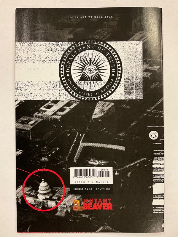 The Department of Truth #5 Metal Cover (2021)