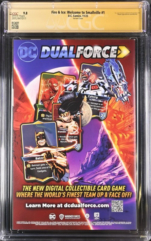 FIRE & ICE WELCOME TO SMALLVILLE #1 DC 2023 NAKAYAMA VARIANT SIGNED CGC SS 9.8