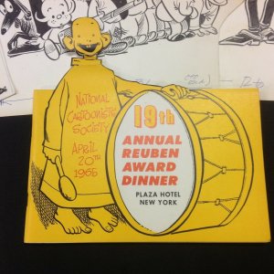 1965 Reuben award dinner program Cartoon & Comics w/ Original Al Scaduto artwork