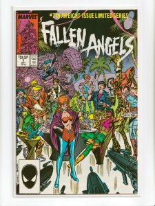 Fallen Angels 1 - 8 Complete Set Marvel Comics 1987 Comic Book Series VF+