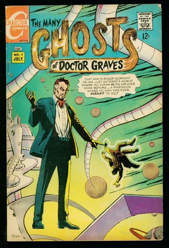 THE MANY GHOSTS OF DOCTOR GRAVES #7 1968-CHARLTON COMICS-DITKO- fn