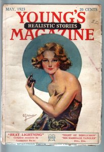YOUNG'S REALISTIC STORIES MAY 1923-PULP-NICE COVER G/VG 