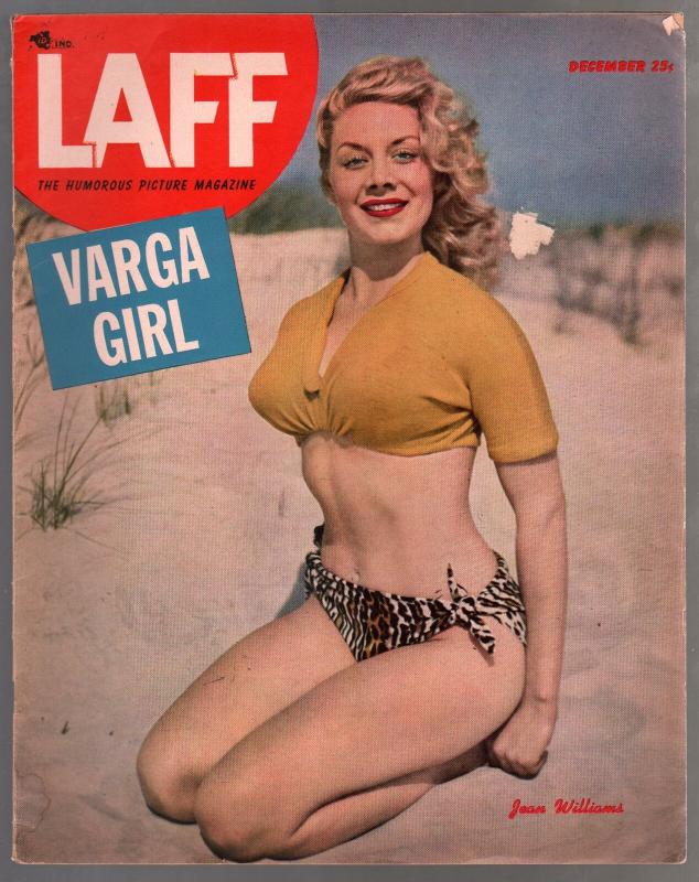 Laff 12/1950-Jean Williams pin-up cover-Alberto Varga-Lily Christine-VG