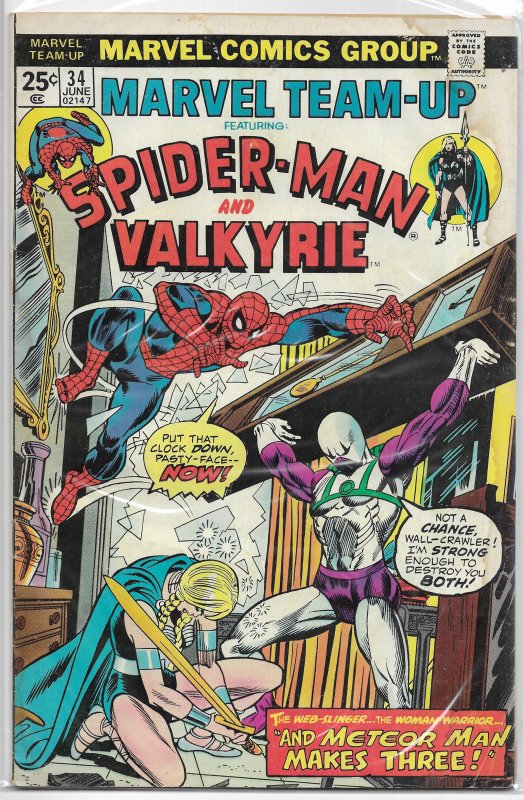 Marvel Team-Up   vol. 1   # 34 GD Spider-Man, Valkyrie