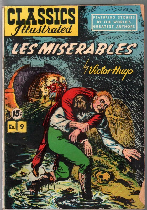 Classics Illustrated #9-HRN 87-Les Miserables-Hugo-15¢ cover price-Canadian-VG-