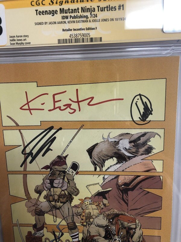 Teenage Mutant Ninja (2024) # 1 (CGC SS 9.8) Signed Aaron * Eastmen * Jones
