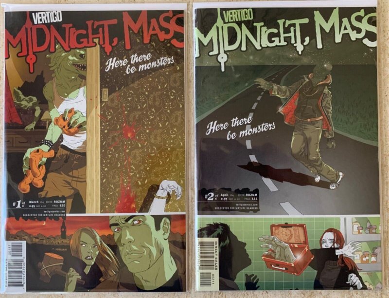 VERTIGO LOT OF 20: MIDNIGHT, MASS. 1-8 (2002), 1-6 (2004), MNEMOVORE 1-6 (2005)