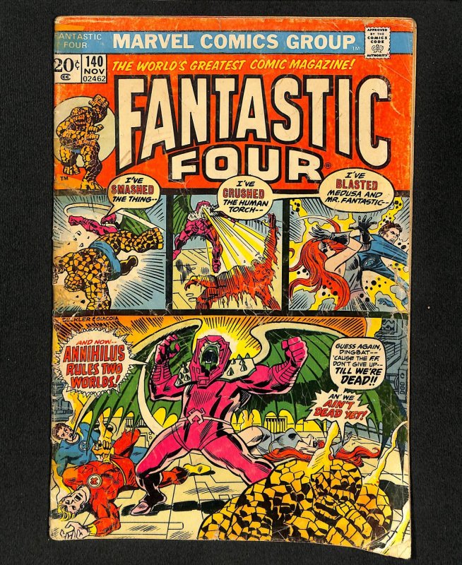 Fantastic Four #140 Origin of Annihilus!