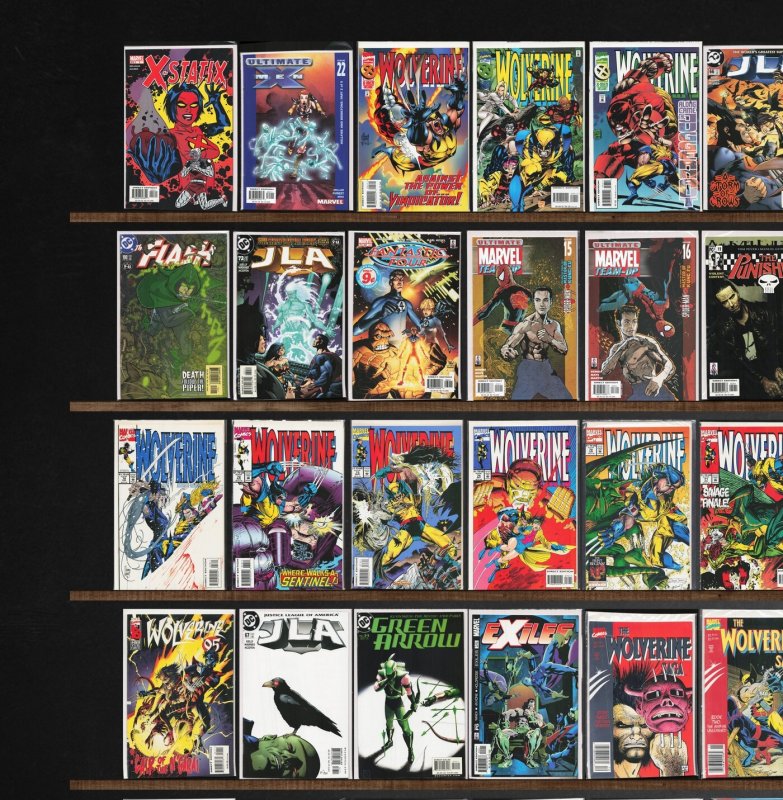Huge Lot 140+ Comics with Wolverine, Jla, Ultimate X-Men & More!