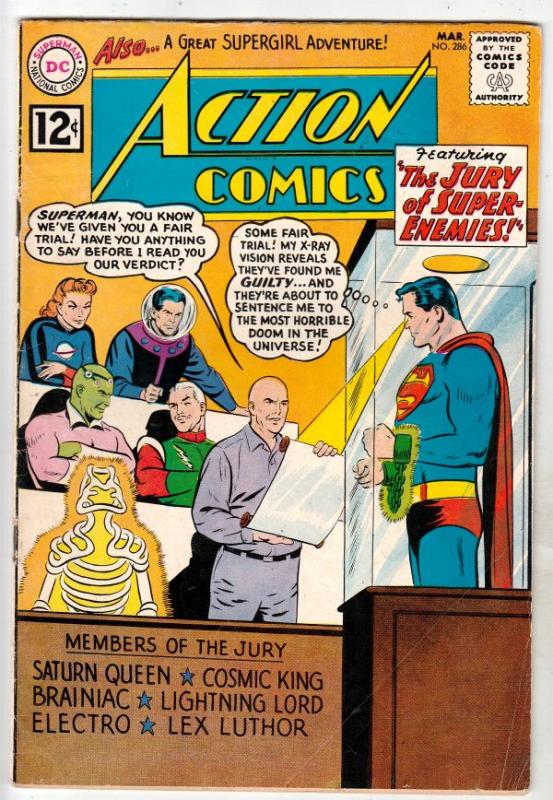 Action Comics #286 (Mar-62) FN Mid-Grade Superman, Supergirl