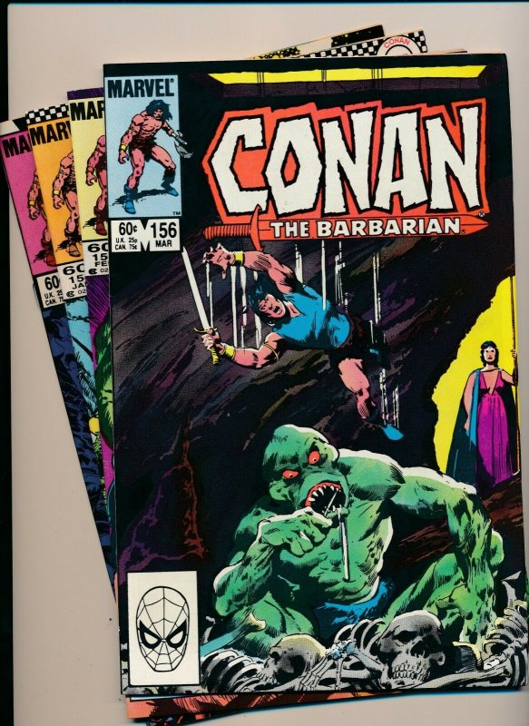 Marvel Comics Lot of 4-CONAN THE BARBARIAN #152,154-156 VERY FINE+ (PF925)