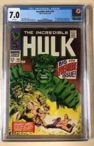 The Incredible Hulk #102 (1968) CGC 7.0