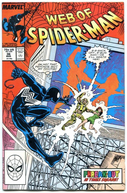 Web of Spider-man #36 1987- 1st Tombstone- Marvel comics VF-