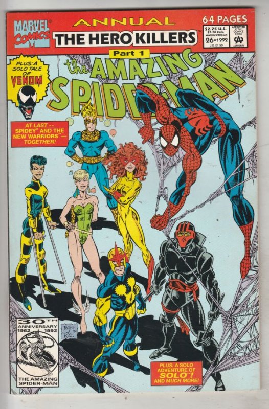 Amazing Spider-Man King-Size Annual #26 (Jan-92) NM+ Super-High-Grade Spider-Man