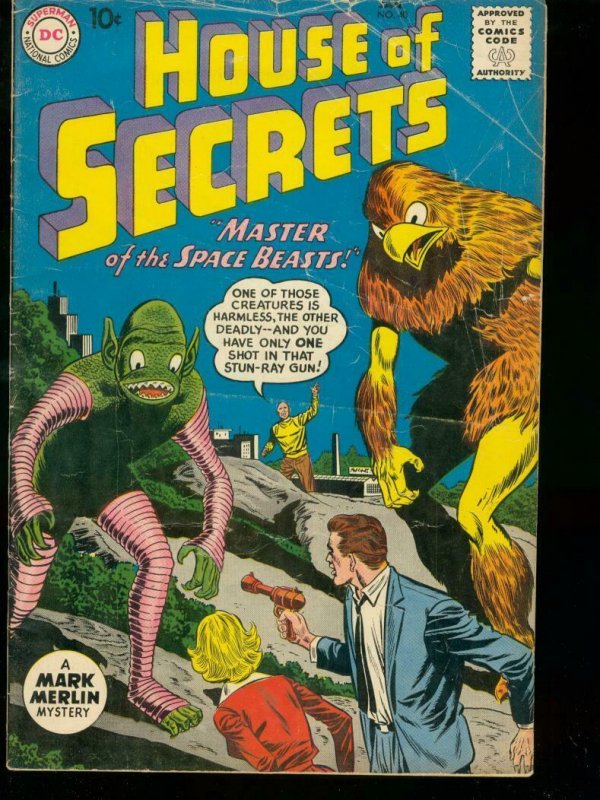 HOUSE OF SECRETS #40 1961 DC COMICS MARK MERLIN ALIENS VG-