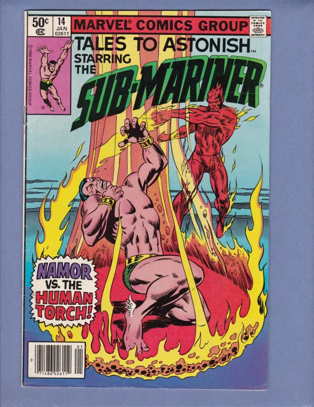 Tales To Astonish #14 FN Namor Sub-Mariner Marvel 1981