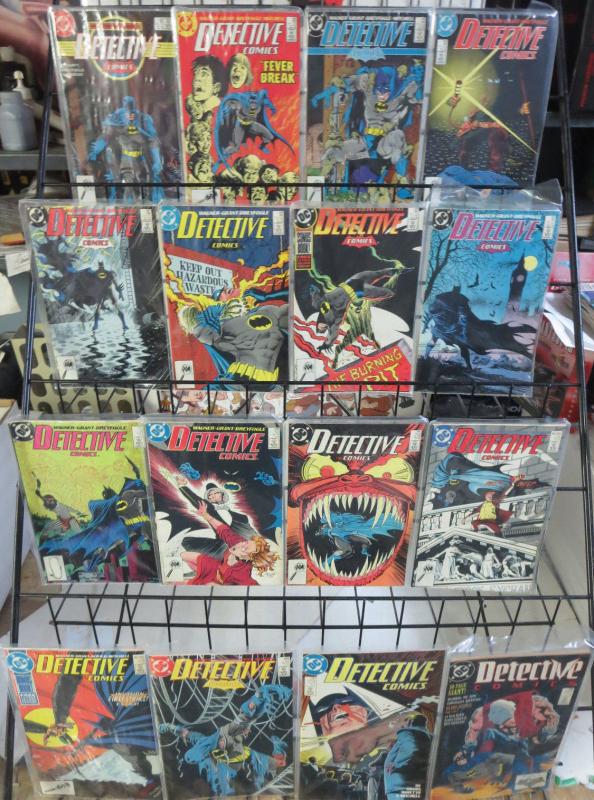 DETECTIVE COMICS #520-609, lot of 43 diff comics books 1982-1989 Batman DC VF/+