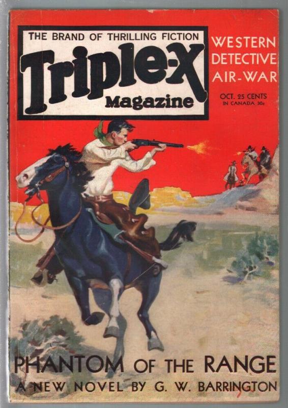 Triple-X Magazine 10/1930-Fawcett-George Rozen-J Allan Dunn-FR/G