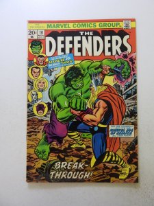 The Defenders #10 (1973) Hulk vs. Thor Battle FN- condition