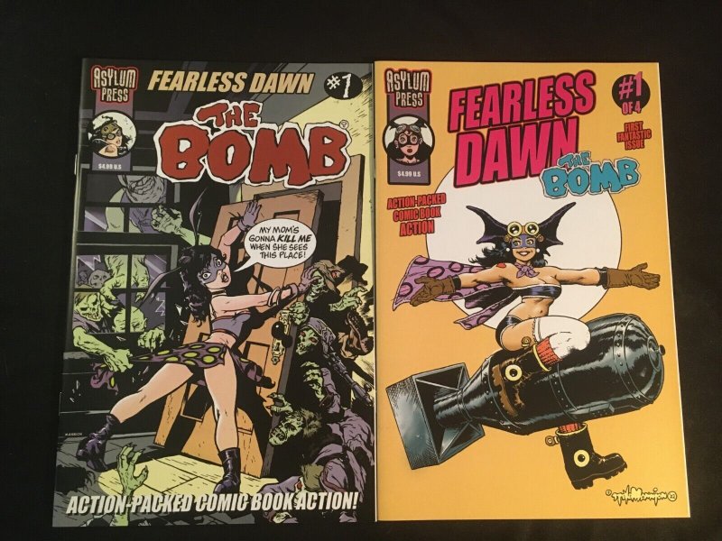 FEARLESS DAWN: THE BOMB #1 Two Cover Versions, VFNM Condition