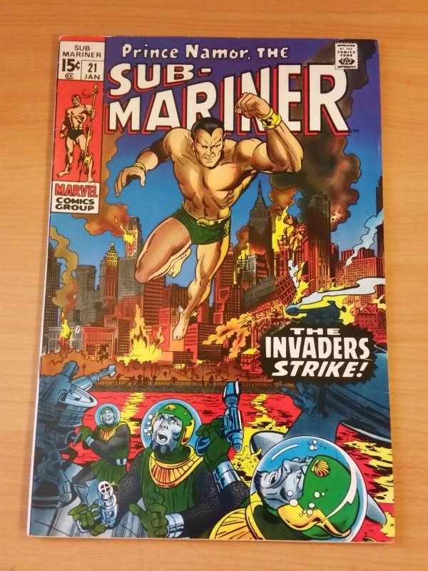 Prince Namor Sub-Mariner #21 ~ VERY FINE VF ~ 1969 MARVEL COMICS