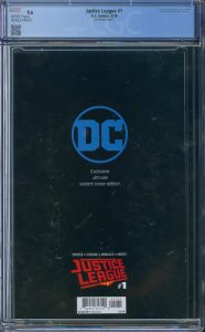 Justice League #1 CGC 9.6 2018 - Lee Variant Cover C Virgin sketch cover