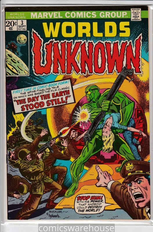 WORLDS UNKNOWN (1973 MARVEL) #3 VF- A01475