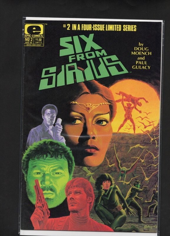 SIX FROM SIRIUS #1-#4 SET. EPIC COMICS, PAUL GULACY DOUG MOENCH