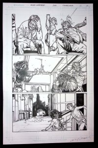 Pandemica #2 pg 5 Original Art Alex Sanchez bestselling author Jonathan Maberry