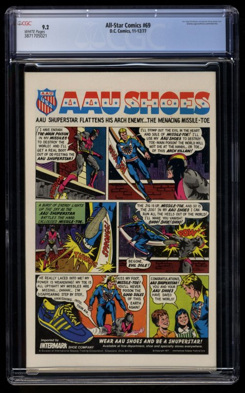 All-Star Comics #69 CGC NM- 9.2 White Pages 1st Huntress!