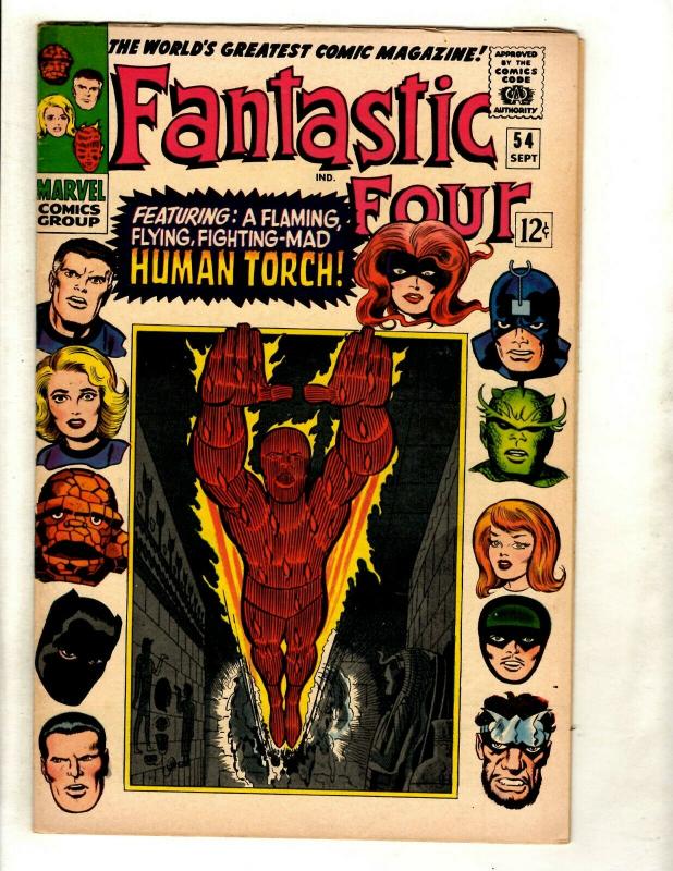 Fantastic Four # 54 VF- Marvel Comic Book Silver Age Thing Human Torch Doom GK1