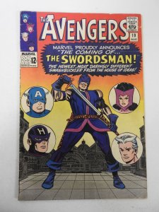 Avengers #19 (1965) VG Condition centerfold detached top staple