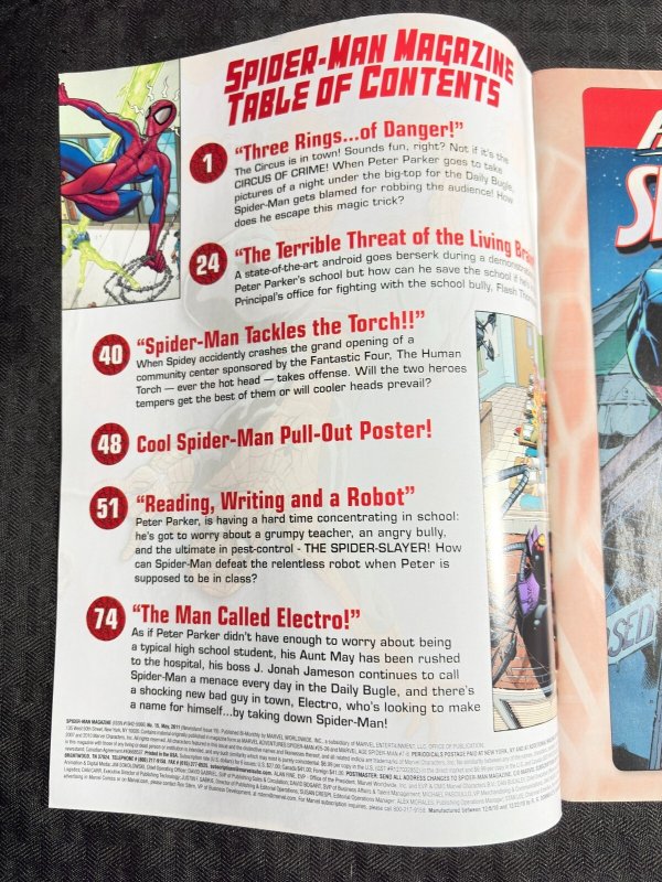 2011 SPIDER-MAN Magazine #115 FN+ 6.5 vs. Vulture Cover w/ Poster