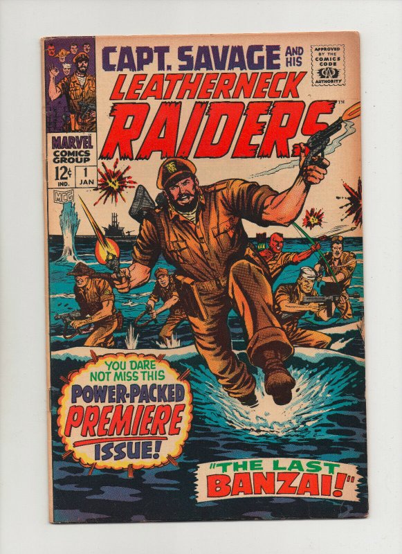 Captain Savage & His Leatherneck Raiders #1 - The Last Banza - (Grade 6.0) 1968