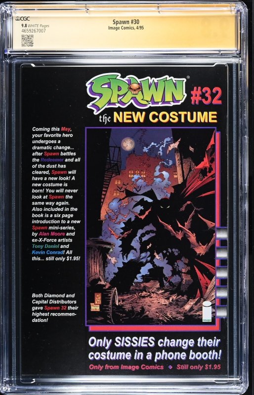 Spawn (1995) # 30 (CGC 9.8 SS) Signed Greg Capullo * Image Comics * Census = 12