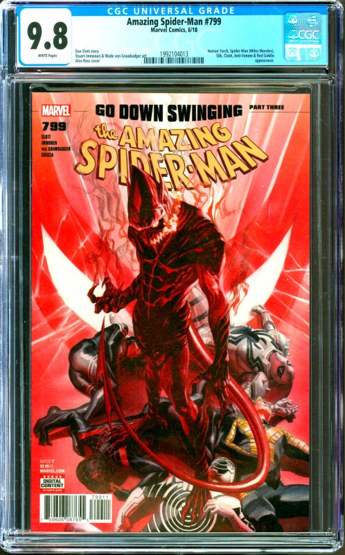 Amazing Spider-Man #799 CGC Graded 9.8 Human Torch, Spider-Man, Silk, Clash, ...