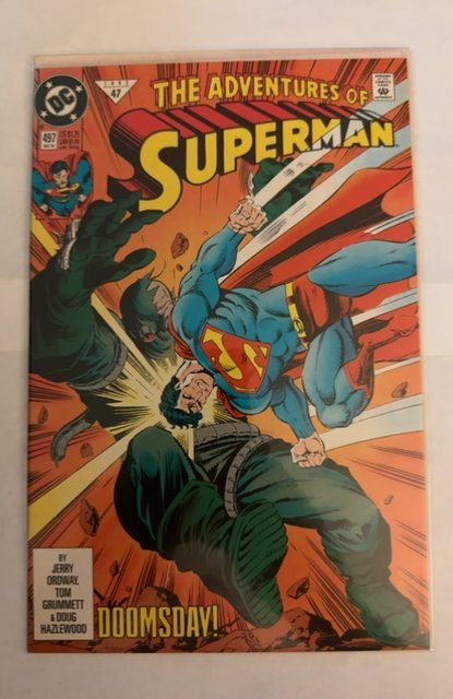 Adventures of Superman #497 *2nd Battle- Superman vs Doomsday