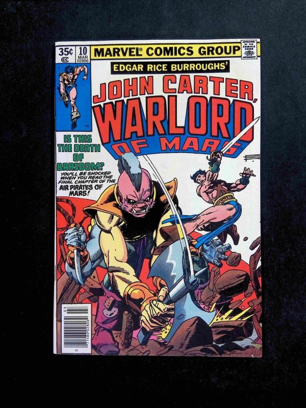 John Carter Warlord of Mars #10  Marvel Comics 1978 VF Newsstand