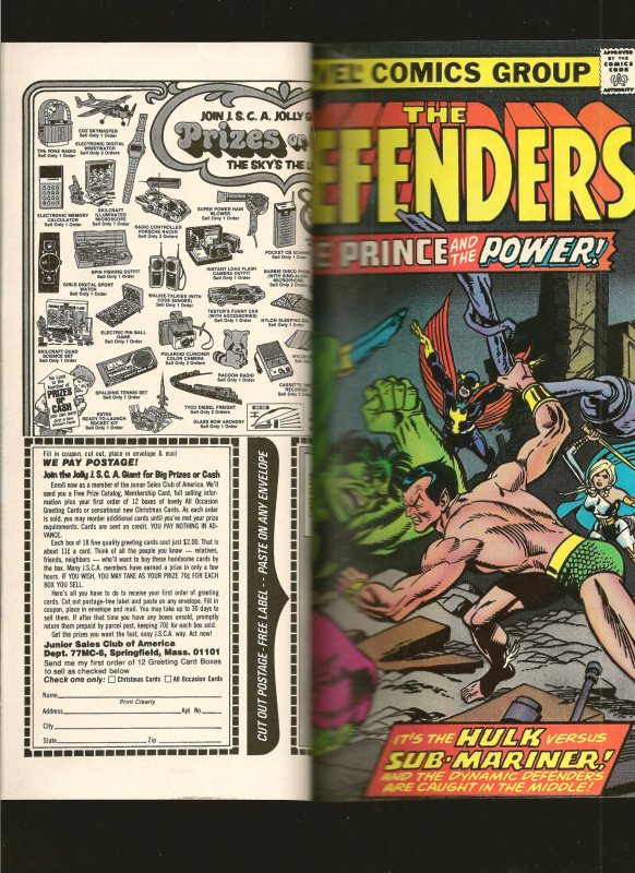 Marvel Comics The Defenders Vol 1 No 52 October 1977 Double Cover Error