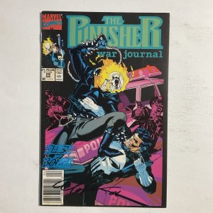 Punisher War Journal 29 Signed by Mark Texeria Newsstand Marvel FN fine 6.0