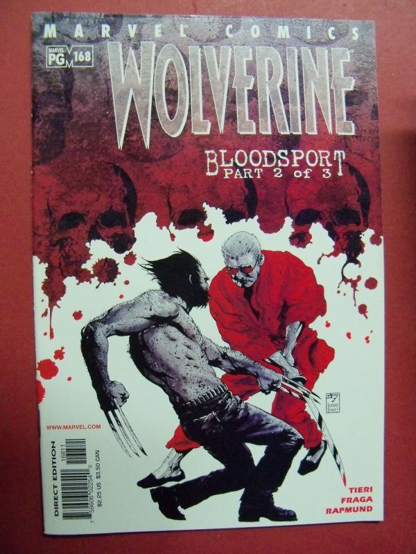 WOLVERINE #168 (9.0 to 9.4 or better) 1988 Series MARVEL COMICS