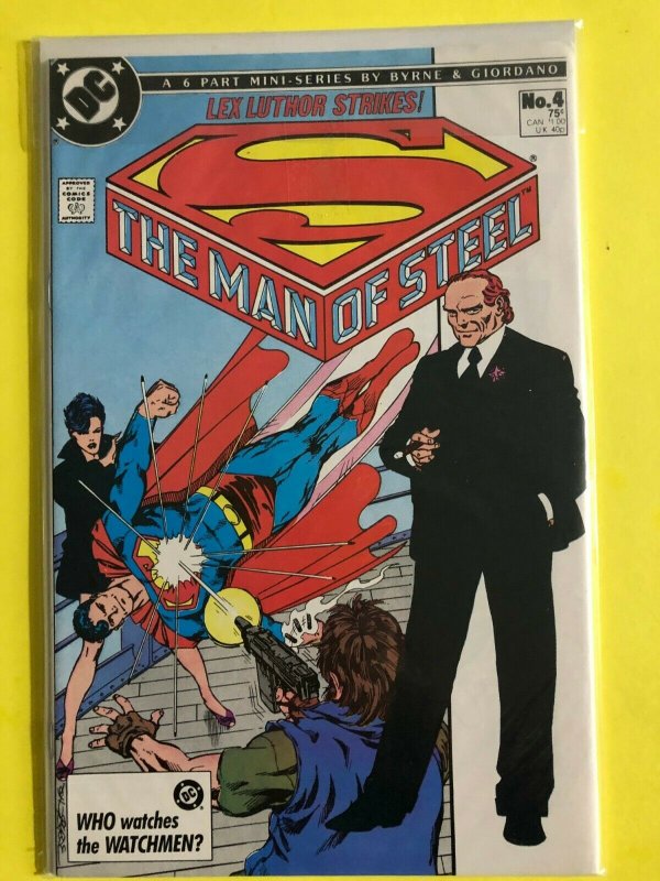  SUPERMAN   THE MAN OF STEEL MINI SERIES   #4 OF 6  1986  DC  /  UNREAD