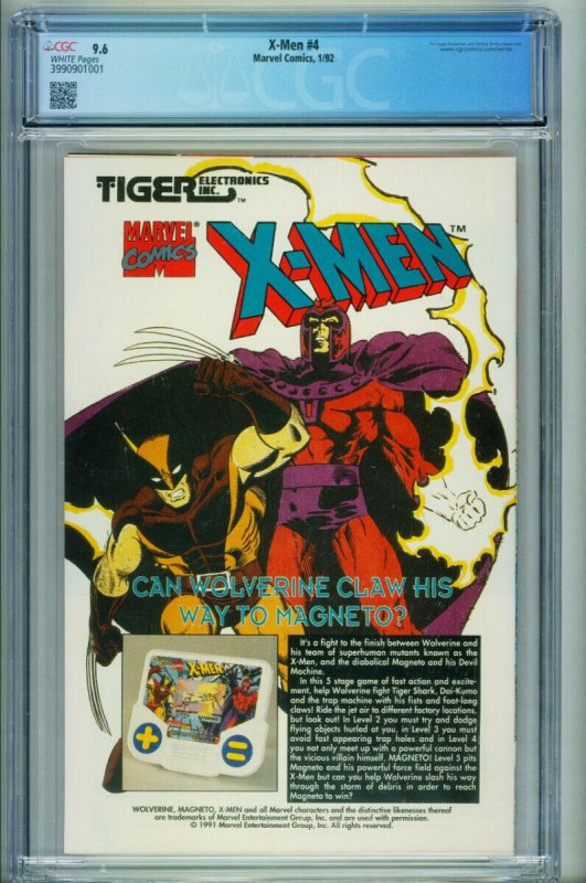 X-Men #4 CGC 9.6--1st Omega Red--comic book--3990901001