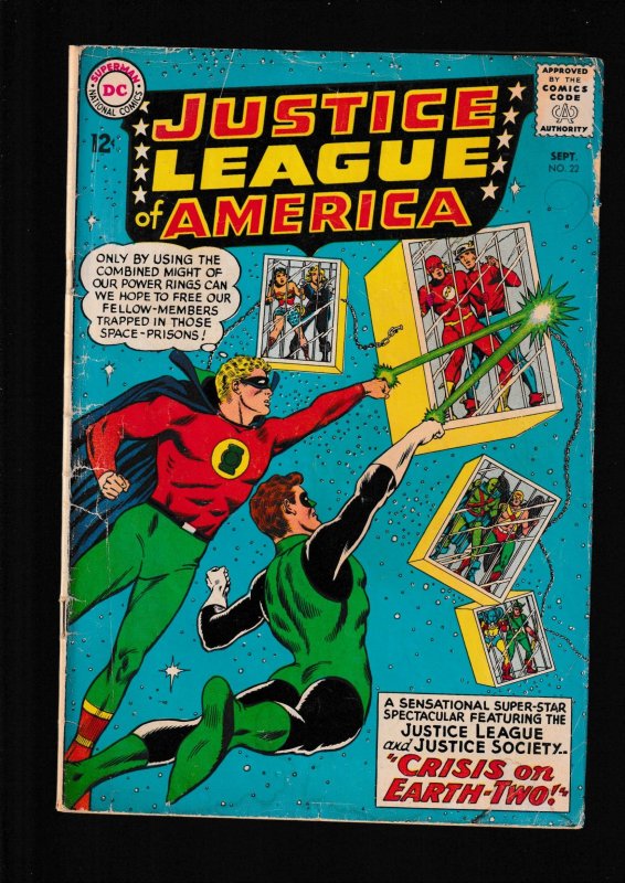 Justice League of America #22 (1963) VG / CRISIS ON EARTH TWO / 2ND JSA