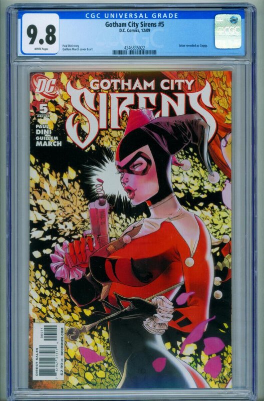 GOTHAM CITY SIRENS #5 CGC 9.8-HARLEY QUINN comic book 4346835022