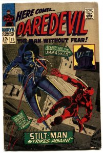 DAREDEVIL #26-comic book MARVEL-GENE COLAN ART-STILT-MAN- vg